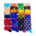 12 Pairs Of Spring And Autumn Dopamine Colorful Polka Dot Mid-calf Socks_desvips.com