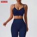 Seamless Stretch Yoga Outfit Autumn Winter Peach Hip Long Pants Outerwear Sexy Camisole Sports Set For Women_desvips.com