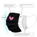 50-Piece Pack Of Disposable Face Masks In Pink And Black With Heart Print, 3-Ply Full Face Protection For Women And Teen Girls_desvips.com