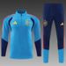 Childrens 2627 Spanish Lake Blue Ribbon Style Children Football Sportswear Long Sleeved Half Zip Soccer Suit Set Kids Football Jersey Kit_desvips.com