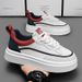 Men's Deconstructed Sneakers - Raw Hem & Distressed Details For Boho Style Women's Animal Print Sneakers - Leopard Print Upper For Bold Looks_desvips.com