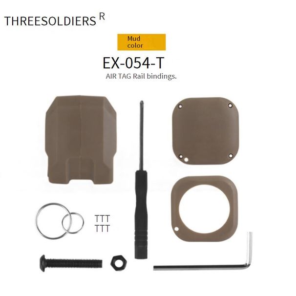 Tactical Rail Mount Keychain Holder For AirTag – Secure & Durable Plastic Key Clip (Black/Coyote)_desvips.com