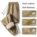 001 Outdoor Functional Cargo For Men Winter Fleece Lined Thickened Warm Windproof Waterproof Casual Jogger Sports Pants_desvips.com