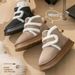 Snow Boots Women's Winter Wear 2025 New Thick-soled Warm, Piled, Thickened Wool Bag And Non-slip Cotton Slippers_desvips.com