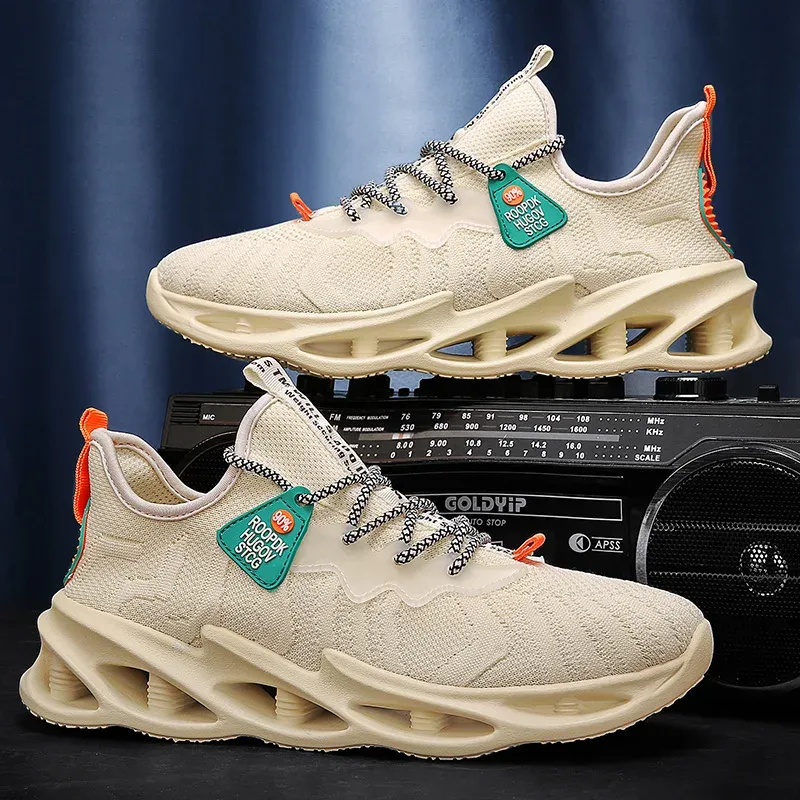 Male Thin Hollow Breathable Men Tide Brand 2023 NEW Summer Sneakers Running Net Youth Blade Shoes_desvips.com