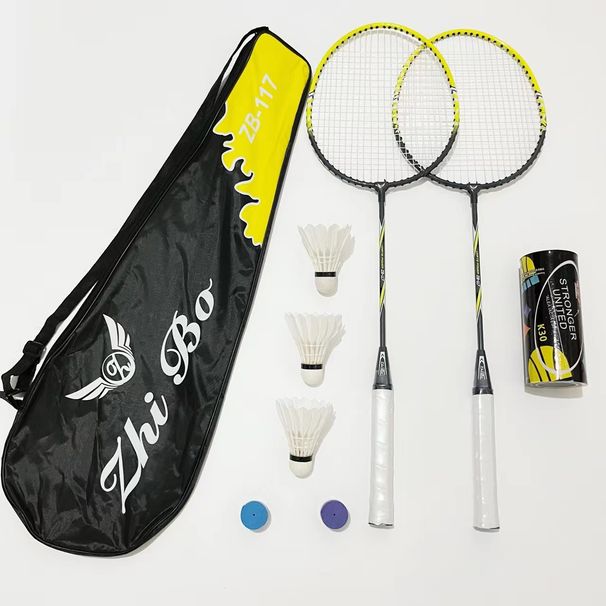 Badminton Double Shot Set For Adult Men And Women Super Light Outdoor Sports And Casual Badminton Racket_desvips.com