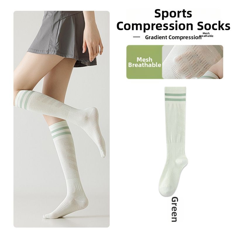 Women's Summer Thin Long Compression Socks Slimming High Compression Running Muscular Fitness Sports Accessory_desvips.com
