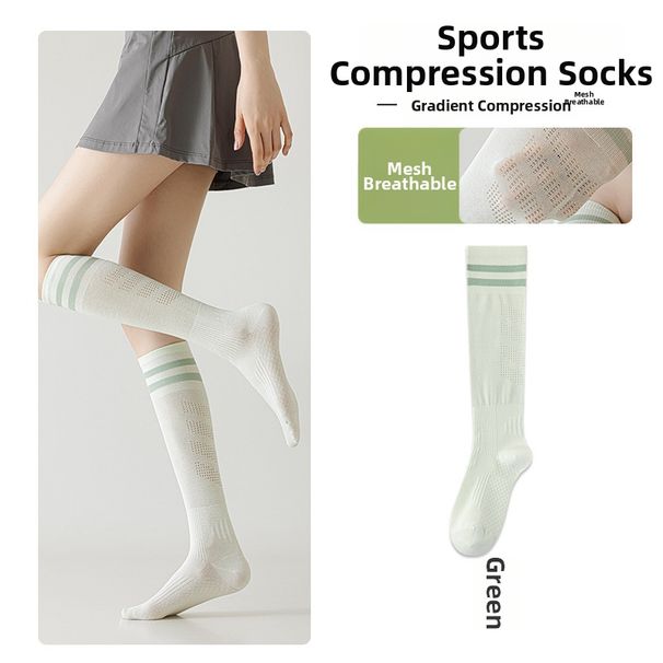 Women's Summer Thin Long Compression Socks Slimming High Compression Running Muscular Fitness Sports Accessory_desvips.com