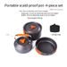 Camping Cookware Outdoor Pot Set Combination Camping Aluminum Teapot Cooker 2 3 People Anti Scalding Set HK 310 Non Stick Pot Kettle_desvips.com