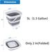 Collapsible Bucket, 5L 1.3Gallon For Household Outdoor Car Washing Tub Plastic Foldable Portable Camping Beach Sand Water Pot Pail Space Saving Square_desvips.com