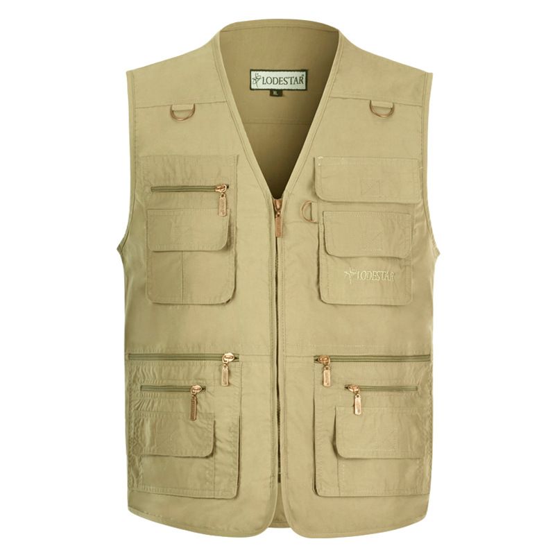 Middle-aged And Elderly Casual Outdoor Men's Fishing Multi-pocket Vests, Direct Sales From The Manufacturer_desvips.com