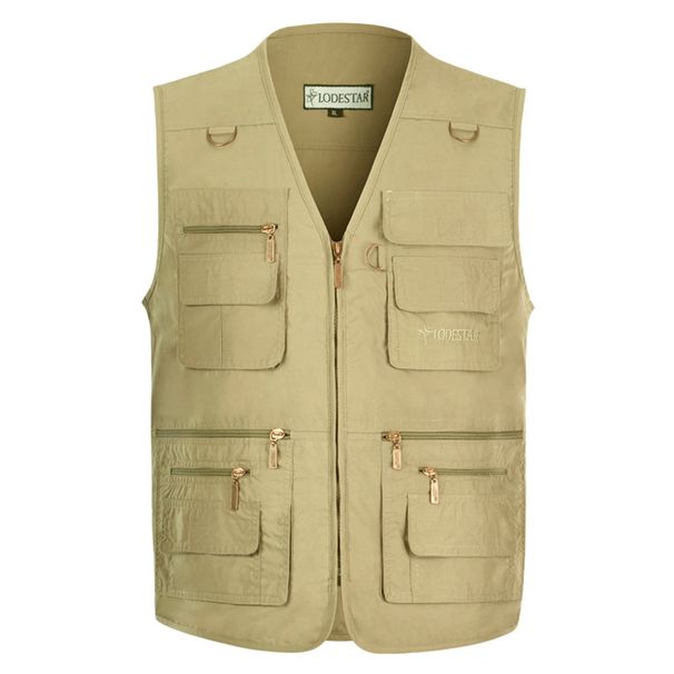 Middle-aged And Elderly Casual Outdoor Men's Fishing Multi-pocket Vests, Direct Sales From The Manufacturer_desvips.com
