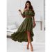 Women's Clothing new one-shoulder ruffle skirt suit casual irregular short-sleeved two-piece suit_desvips.com