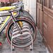 Rastrelliera Portabiciclette Parcheggio Per 5 Biciclette In Acciaio, 145×33×27 Cm, Argento_desvips.com
