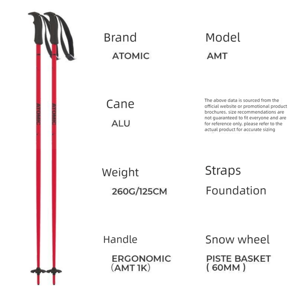 42 New Model ATOMIC Atomic Double Board Poles Adult Men And Women Equipment Ski Sticks_desvips.com