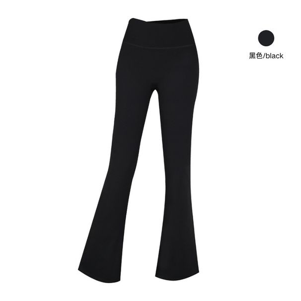 Ld No-Embarrassing-Line U-Shaped High-Waisted Flared Pants, High Elasticity, Slimming, Quick-Dry Yoga Casual Pants For_desvips.com