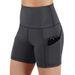 Women’s Clothing Hip Lifting Fitness Running High Waisted Sports Shorts For Women With Mobile Phone Side Pockets Yoga Leggings_desvips.com
