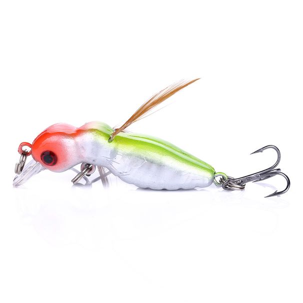 HENGJIA Hard Cicada Insect Fishing Lures 3D Eyes Artificial Wobblers Bee CrankBaits Pesca Fishing Tackles_desvips.com