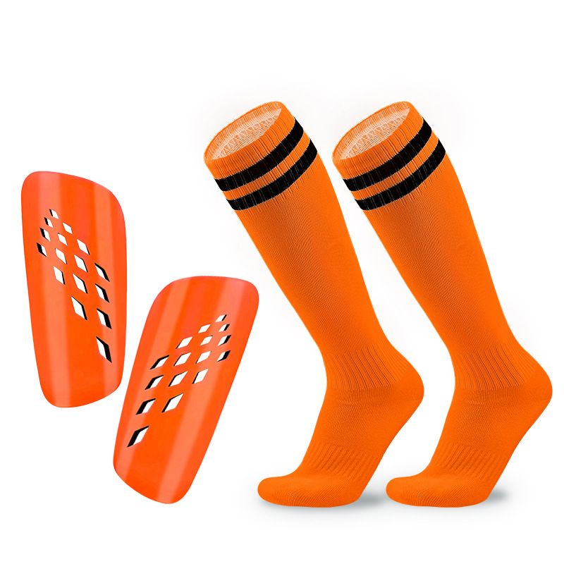 Football Shin Guards Socks Set Children Adult Sports Shin Guards Leg Guards Knee High Sports Socks Two Piece Set_desvips.com