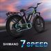 OOK-TEK F26 Fat Tyre Electric Bike, 48V 15.6Ah Battery, Shimano 7-Speed_desvips.com