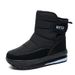 Unisex Winter Snow Boots With Fleece Lining - Slip-Resistant Rubber Sole, Water-Resistant Oxford Fabric, Comfortable Mid-Heel For Outdoor_desvips.com