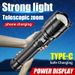 Magnetic Attraction Digital Display P50 Telescopic Zoom High-power Strong Light Flashlight 117_desvips.com