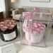Eternal Small Fragrant Artificial Flower Bouquet In A Hug Bucket With Acrylic Cover Gift Box For Birthday, Girlfriend,_desvips.com