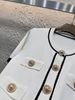 Baman Button Thin Elegant Cardigan Small Fragrance Summer Sleeve French Knit Color Block New Short Top_desvips.com