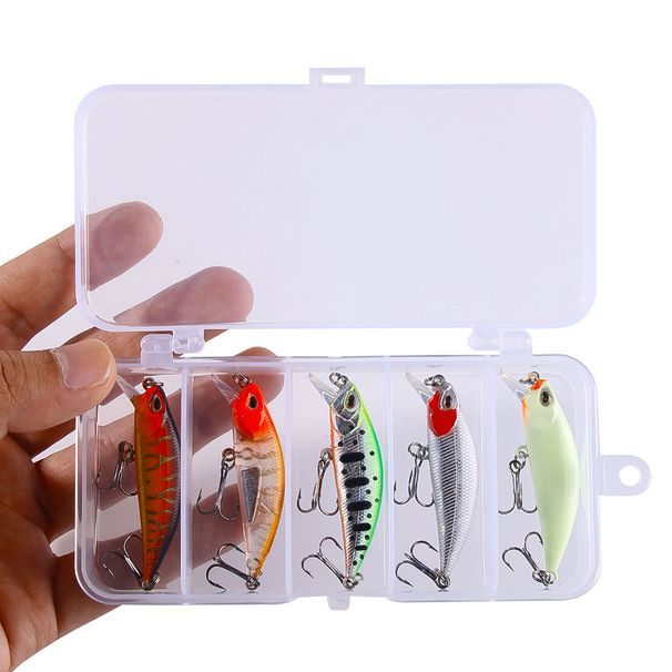 5pc/box Fishing Sinking Minnow Pike Trout Bass Lure Sinking Wobbler Fishing Lure Hard Artificial Crankbait Jerk Pesca Tackle_desvips.com