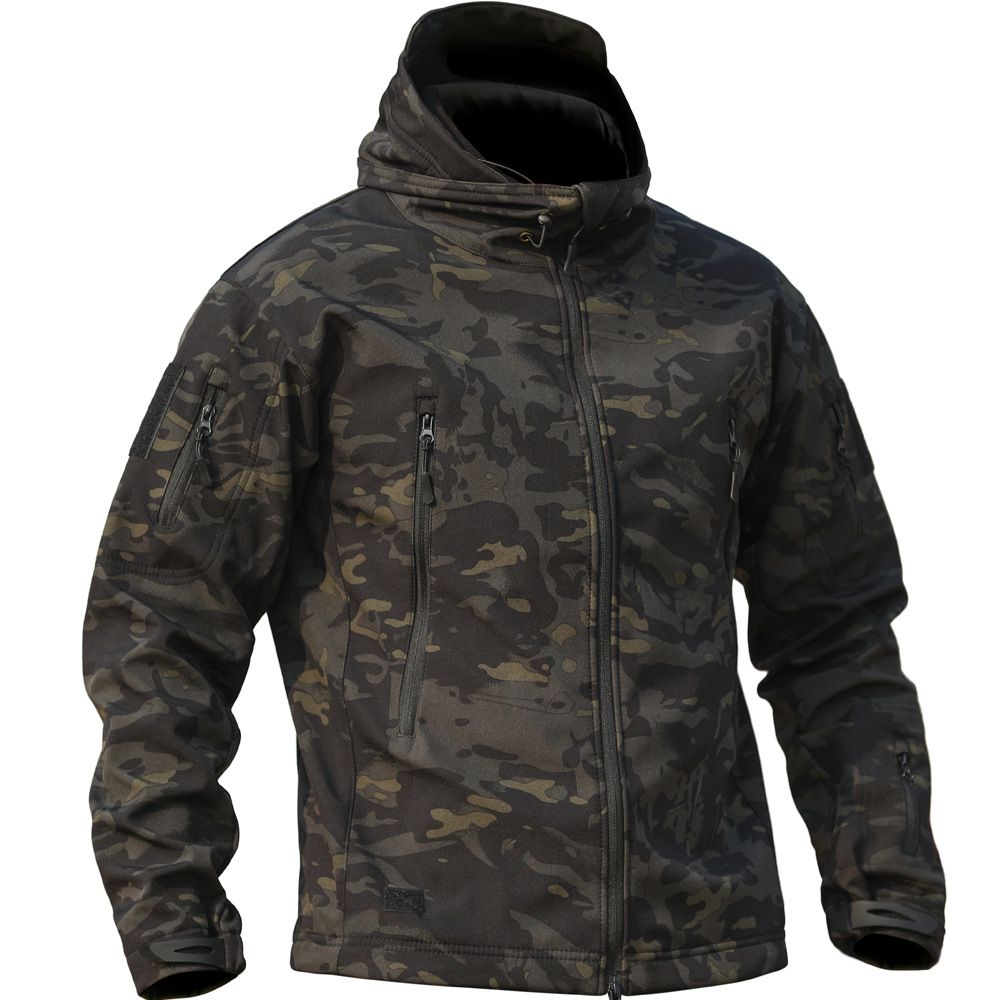 Men's 3-in-1 Camo Waterproof Winter Jacket - Fleece Lined, Windproof, Multi-Pocket Softshell Coat For Hiking & Outdoor Adventures_desvips.com
