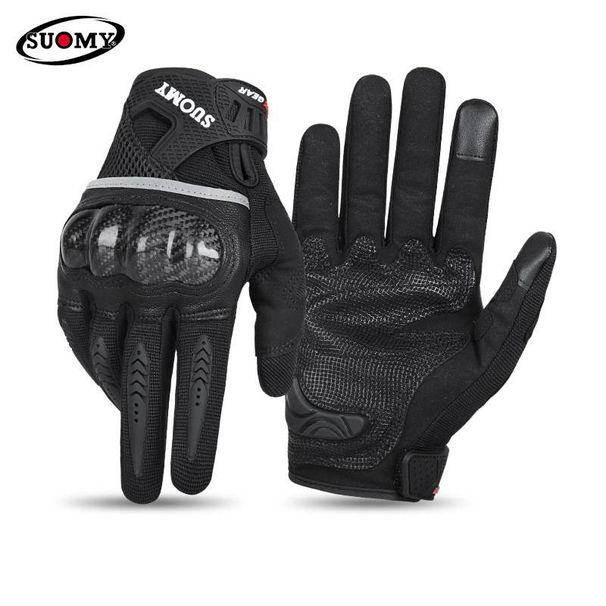 Motorcycle Gloves, Spring/summer Carbon Fiber Protective Shell, Motorcycle Shockproof, Breathable, Lightweight, Touchscreen Compatible Riding Gear._desvips.com