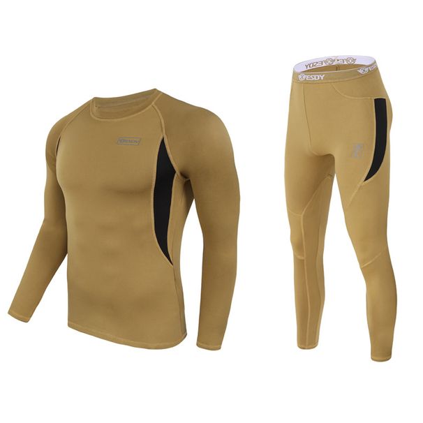 Tactical Thermal Underwear Set - Long Sleeve Base Layer For Outdoor Training, Gym & Sports - Moisture_desvips.com