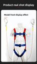 Hexin New National Construction Standard Five-Point Double Hook Buffer Pack European Style Safety Belt_desvips.com