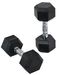 Ensemble D'haltères Courtes Hexagonaux Total 16 Kg - Entraînement Musculaire & Haltérophilie - Métal Caoutchouc Noir_desvips.com