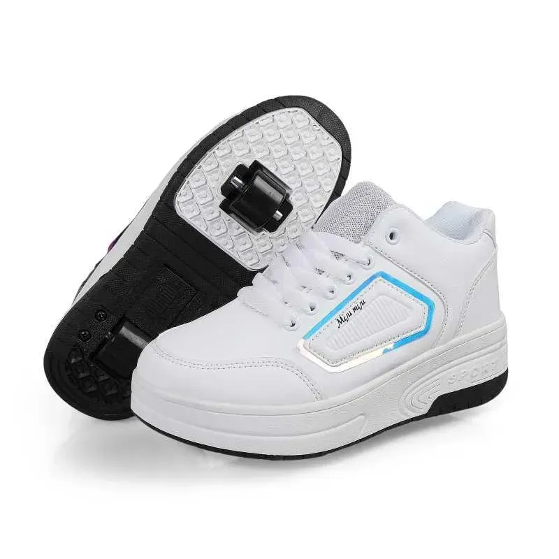 Roller Skate Shoes Kids Skating Spring Autumn Children Fashion Casual Sport Gift for Girls Boys 2 Wheels Sneakers_desvips.com