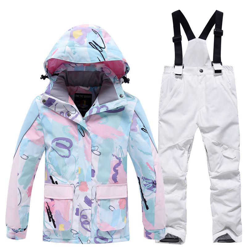 Children's Suit Set For Girls Boys, Winter Outdoor Windproof, Water-Resistant, Warm, Thickened Ski Jacket And Pants, New_desvips.com