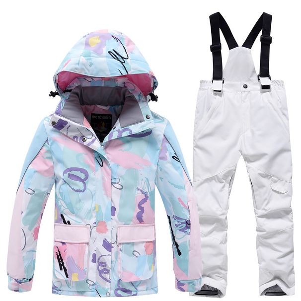 Children's Suit Set For Girls Boys, Winter Outdoor Windproof, Water-Resistant, Warm, Thickened Ski Jacket And Pants, New_desvips.com