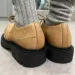 Stylish Comfortable Spring Autumn Leather Loafers Man Women Chunky Heel Business Round Toe Lace Up Vintage British Flair_desvips.com