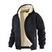 Winter Fleece Men's Casual Thickened Wool Jacket Warm Zipper Hoodies Cardigan Sports Long Sleeve Sweatshirts Hooded Coat_desvips.com