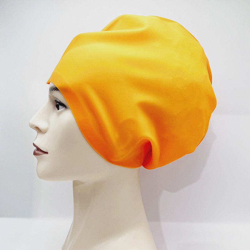 Silicone Swim Cap For Women Long Hair Special Swimming Cap Waterproof Full Package Long Braid Extra Large Silicone Cap_desvips.com