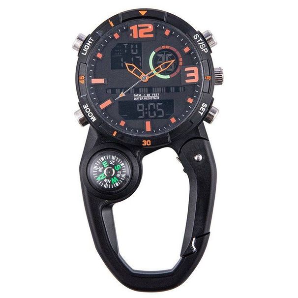Multifunctional Internet Celebrity Portable Compass Precision Outdoor Climbing Buckle Dual Movement Sports Waterproof_desvips.com
