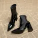 Selg Shoes Zipper Winter Womens Pointed Toe Solid Plus Veet Warm Short Tall UK Boots 241122_desvips.com