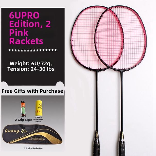 Adult Badminton Racket Set 4U Recreational Dual Lightweight Home Use Family Racquet Sports Outdoor_desvips.com