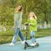 Kinderroller, Doppelte Bremsen, Metallrahmen, Fußstütze, Faltbar, 3-8 Jahre, Schwarz_desvips.com