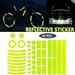 Motorcycle Fluorescent Warning Reflective Sticker Car Bicycle Helmet Safety Sign Warning Strip 42p_desvips.com