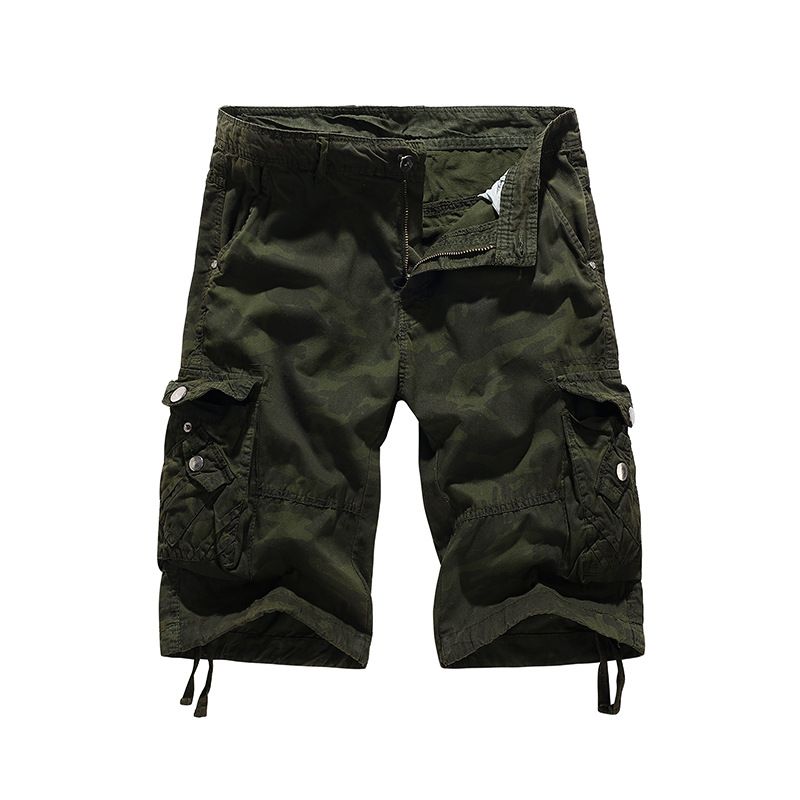 2026 New Summer Trend Pants, Multi-Pocket Hip-Hop Street Dance Skateboard Loose Men's Camouflage Mid-Length 5-Pocket_desvips.com