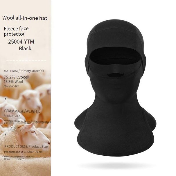 Warm Wool Ski Mask With Nose Opening - Breathable Full Face Cover For Men & Women - Motorcycle Riding, Outdoor Activities_desvips.com