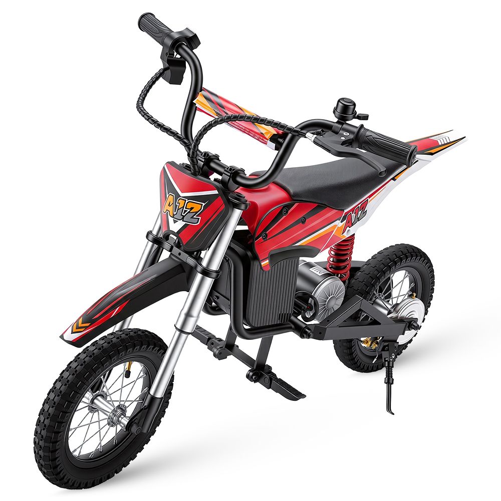 iScooter A12 Kids Electric Dirt Bike , 12" Pneumatic Tires, Front & Rear Suspension_desvips.com
