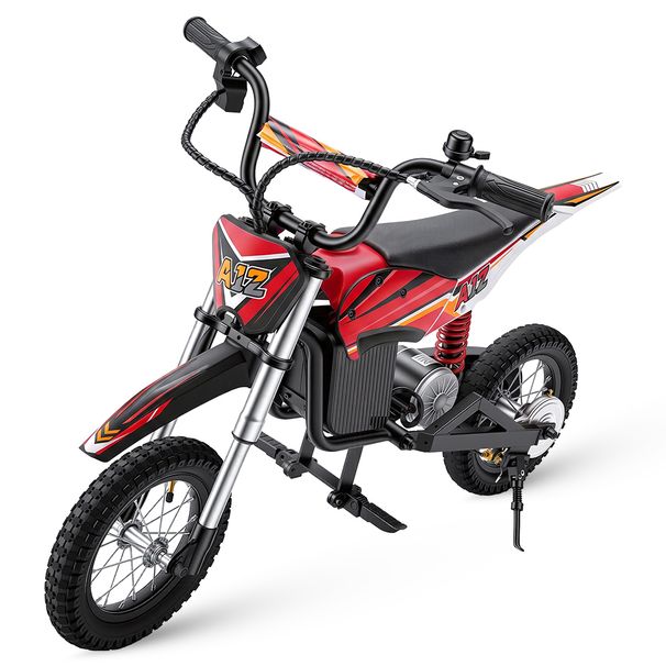 iScooter A12 Kids Electric Dirt Bike , 12" Pneumatic Tires, Front & Rear Suspension_desvips.com