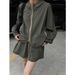 2024 Summer New European Style Two-Piece Set Lightweight Loose Sun Protection Jacket And Shorts Sports Casual Outfit For_desvips.com